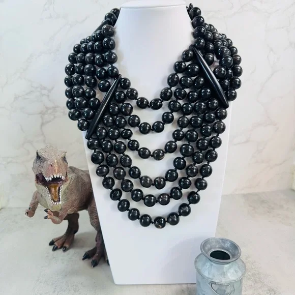 Vintage Monies Gerta Lynggaard Horn Statement Necklace - Picture 1 of 9